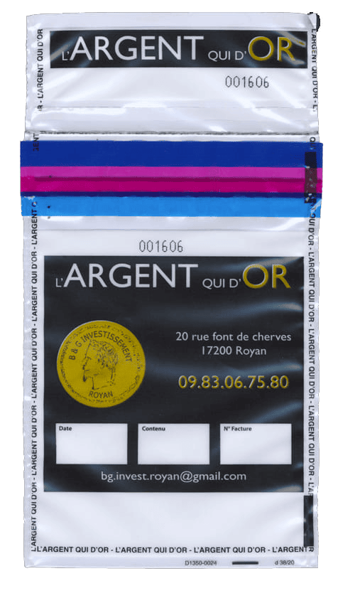 pochette argent personnalisee